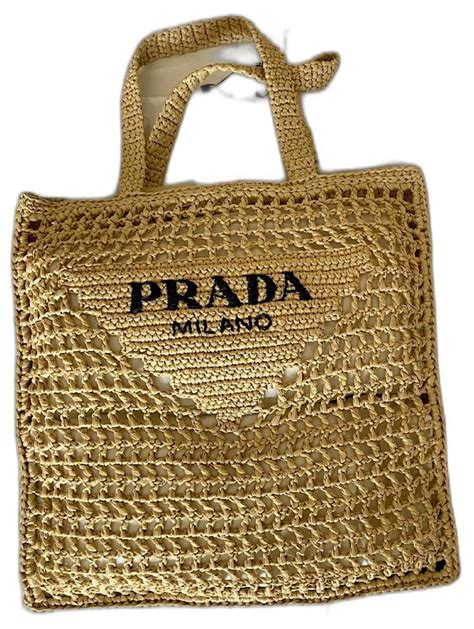 prada stroh tasche|Prada shoulder bag.